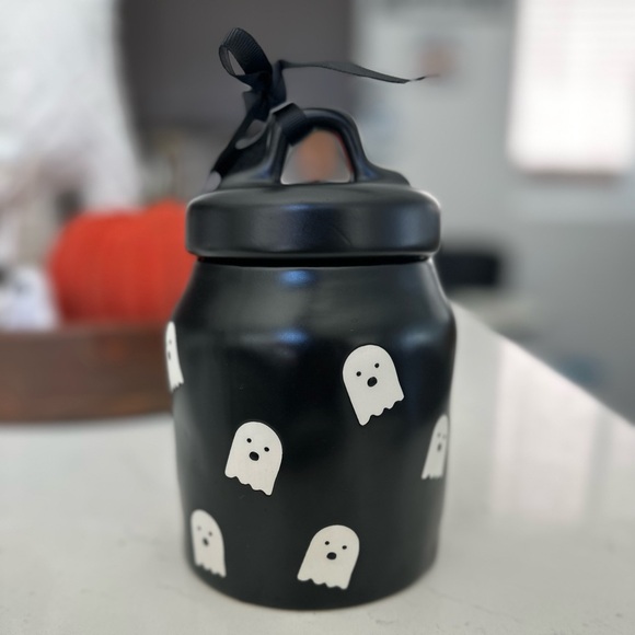 Rae Dunn BOO! Ghost Cannister in Black NEW - Picture 3 of 4